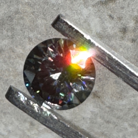Certified 2.45 Carat Med/Dark Gray Moissanite